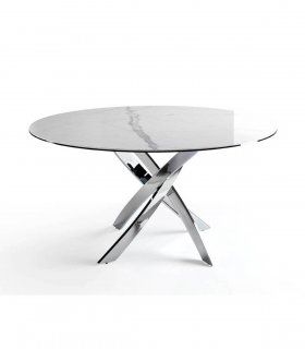 Mesa de comedor redonda de mármol Cilenta
