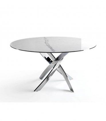 Mesa de comedor redonda de mármol Cilenta