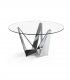 Mesa de comedor redonda de cristal Bucali