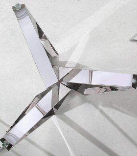 Mesa de comedor redonda de cristal Bucali