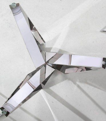 Mesa de comedor redonda de cristal Bucali