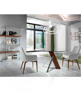 Mesa de comedor de cristal Aneren