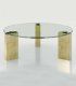 Mesa de centro redonda con cristal Azkary MCII.30,  laminado 211