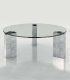 Mesa de centro redonda con cristal Azkary MCII.30, laminado 210