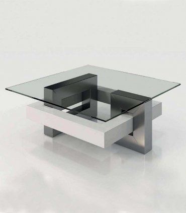 Mesa de centro de diseño Azkary MCII.01, lacado 20 y metalizado 51
