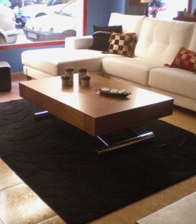 Mesa de centro elevable y extensible nogal Ceres