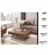Mesa de centro elevable y extensible nogal Ceres, opciones