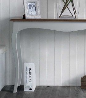 Consola vintage blanca Velvet, detalle