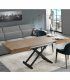 Mesa de centro moderna elevable y extensible Ceres, abierta