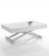 Mesa de centro moderna elevable y extensible Ceres, blanca