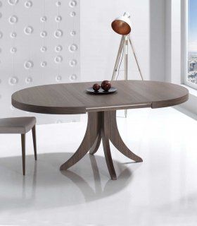 Mesa de comedor redonda ampliable Tarmen, abierta