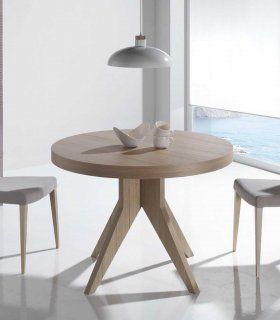 Mesa de comedor redonda ampliable Ubare