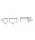 Mesa de centro nórdica elevable Masira, medidas