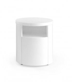 Mesita de noche moderna blanca Jalden