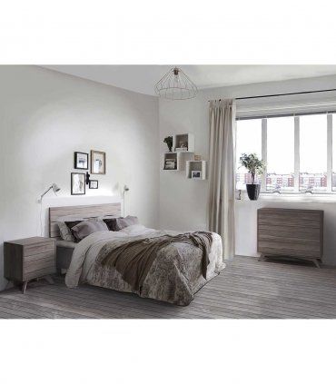 Mesita de noche nórdica Kalanti, dormitorio