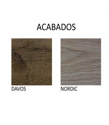 Mesita de noche nórdica 1 cajón Kalanti, acabados