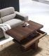 Mesa de centro moderna elevable Claren, abierta