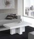 Mesa de centro moderna elevable Claren, blanca