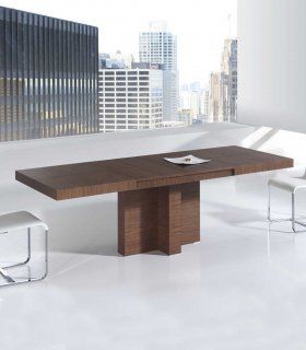 Mesa de comedor extensible Claren, abierta