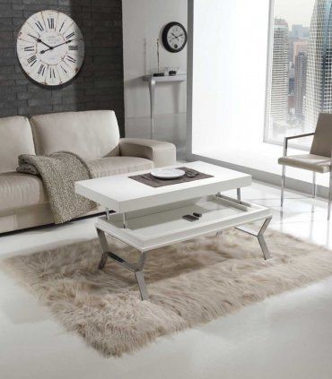Mesa de centro elevable Ferrol, abierta