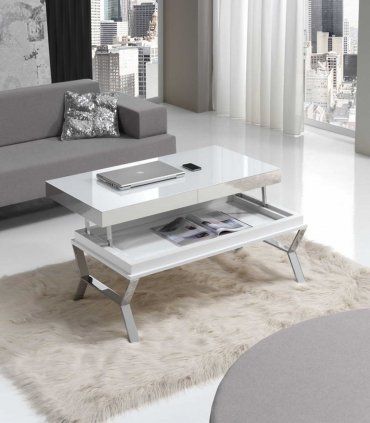 Mesa de centro moderna Ferrol, abierta