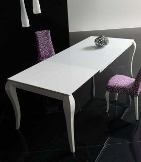 Mesa extensible Cristal cairo A, blanca