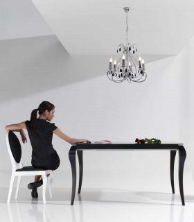 Mesa extensible cristal Cairo B