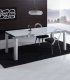 Mesa de comedor extensible en acero Baralt
