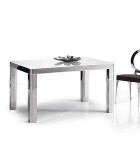 Mesa de comedor extensible en acero Baralt