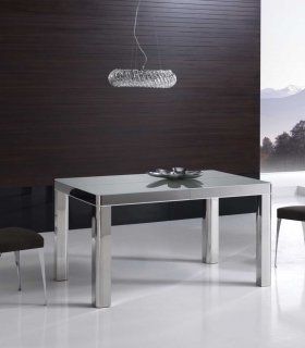Mesa de comedor extensible en acero Baralt