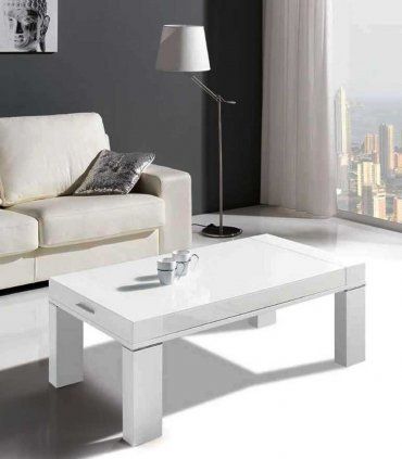 Mesa de centro elevable Carina, blanca