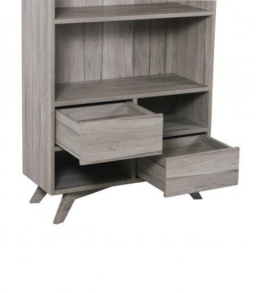 Librería estantería nórdica Kalanti, cajones