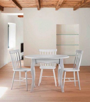 Mesa de comedor redonda vintage Country, comedor