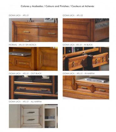 Mueble auxiliar entrada Castel, acabados