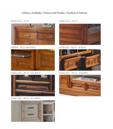 Mueble platero Castel, acabados