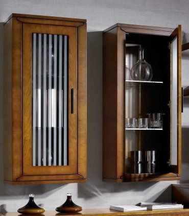 Salón diseño moderno Vilde, vitrinas