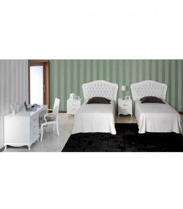 Cabecero juvenil blanco Peniche, dormitorio