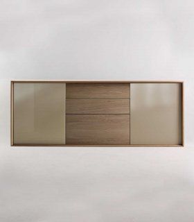 Aparador Nórdico con Puertas de Cristal Scandinavia