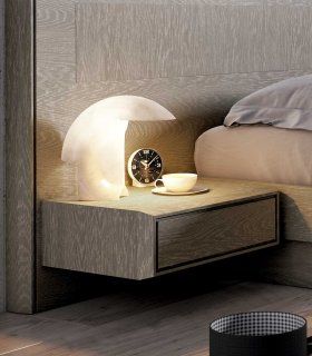 Cama contemporánea Neola, mesita