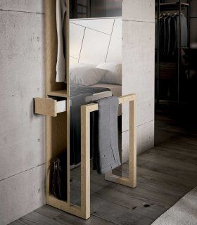 Dormitorio contemporáneo Neola, espejo vestidor