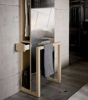 Dormitorio contemporáneo Neola, espejo vestidor