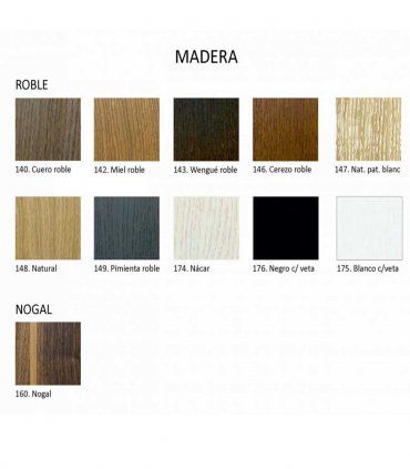 Espejo de madera Iceland, acabados