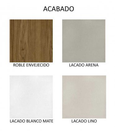 Mueble tocador moderno Manila, acabados