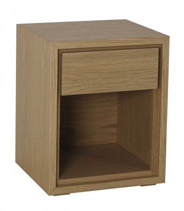 Dormitorio nórdico Iceland, mesita un cajón