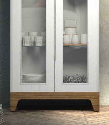 Vitrina baja con patas Manila, detalle