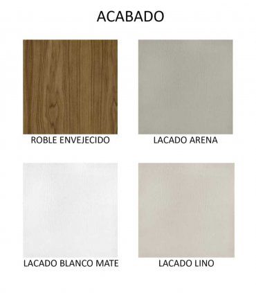 Comedor moderno Manila, acabados