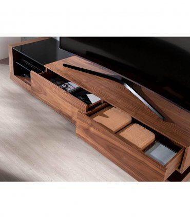 Mesa TV moderna de nogal Abena
