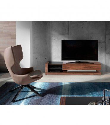 Mesa TV moderna de nogal Abena