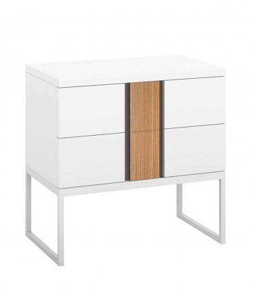 Mesita de noche moderna Seven, 2 cajones