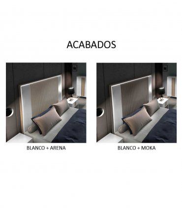 Cabecero moderno con led Seven, acabados